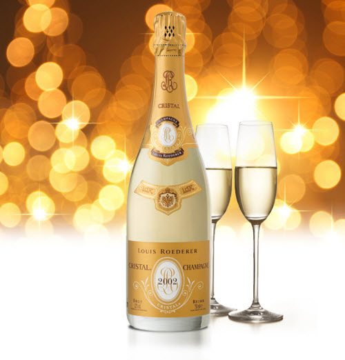 Cristal Champagne bottle